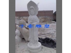 曲陽石雕定做寺廟雕塑三面觀音像廠