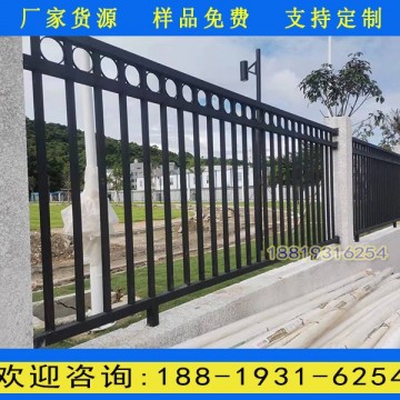 花都學校安全鐵藝圍欄 廠房黑色三橫