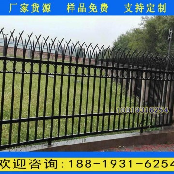 東莞鐵藝鋅鋼防爬護欄廠 工地藍白色
