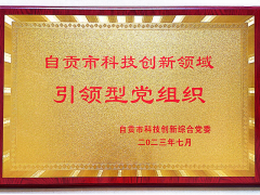 中共四川惠科達儀表制造有限公司支部委員會榮獲“自貢市科技創新領域引領型黨組織”